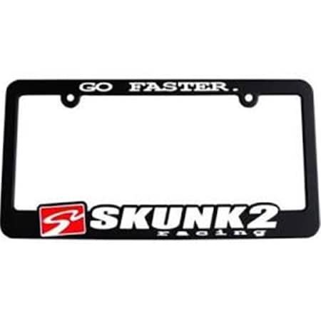 Skunk 2 Racing Go Faster License Plate with 2 Logo, Black S63-838991460